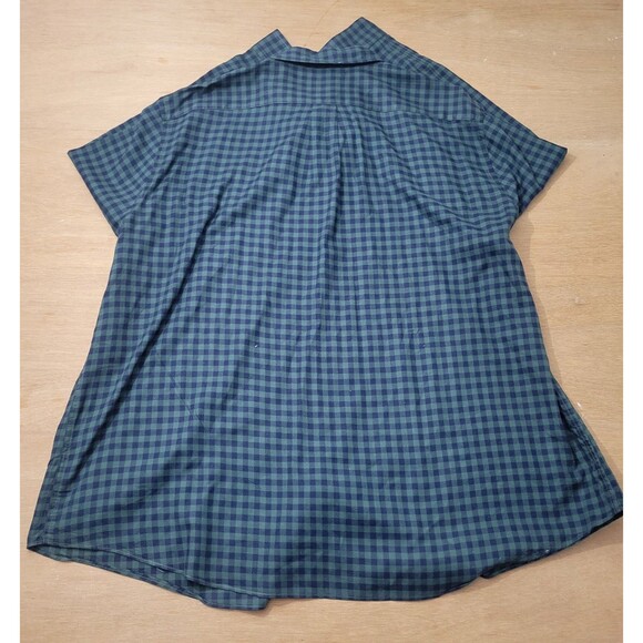 Brooks Brothers Checkered Button Down Shirt Size 3XL Mens Green & Blue - Picture 3 of 10